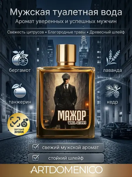 Artdomenico Туалетная вода мужская Мажор Wall Street 100 мл