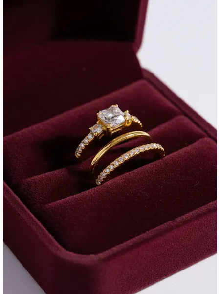 ARTVI Jewelry Набор колец бижутерия тройное