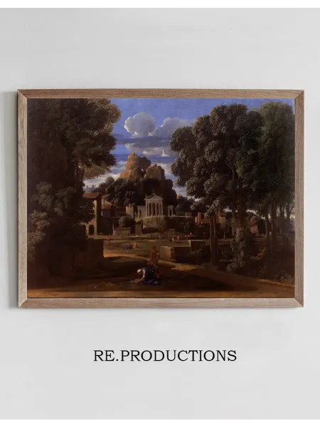 Re.productions Постер Landscape with the Ashes of - Nicolas Poussin