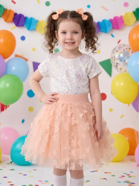 "Ayana Kids" Юбка с цветочками пышная