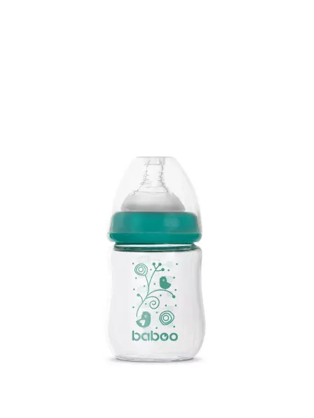 Baboo Стеклянная бутылочка для кормления широкая 150 мл