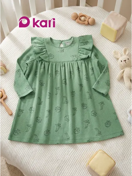 Kari baby Платье для новорожденных девочек нарядное в рубчик
