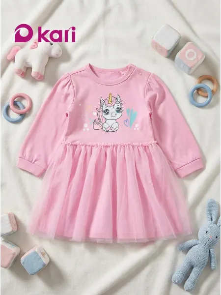 Kari baby Платье для новорожденных нарядное с длинным рукавом