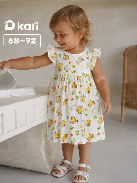 Kari baby Платье для новорожденных летнее с коротким рукавом