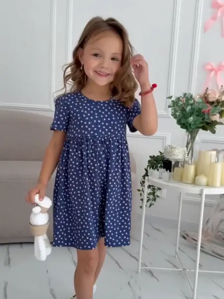 Babykiss Платье на лето в садик из жатки