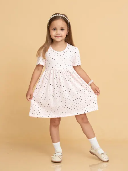 Babykiss Платье трикотажное на лето в садик из жатки
