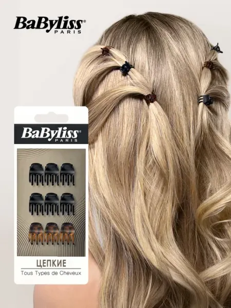 Babyliss заколка-краб, крабики для волос маленькие