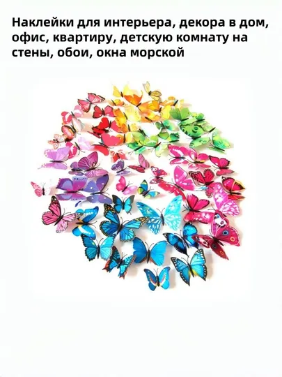 Наклейки для интерьера, декора в дом, офис, квартиру, детскую комнату на стены, обои
