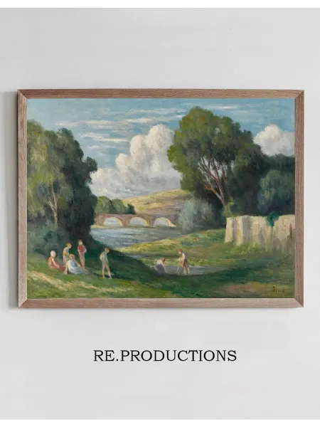 Re.productions Постер Rolleboise, baigneurs près du - Maximilien Luce
