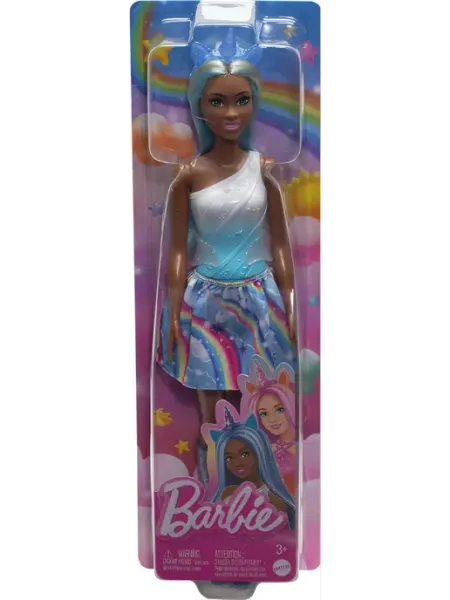 Кукла Barbie Dreamtopia Единорог с длинными голубыми волосами HRR14