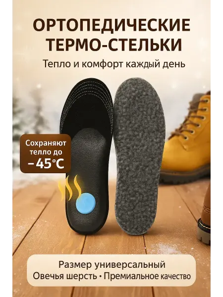 Baxtli int Стельки ортопедические для обуви зимние комфорт