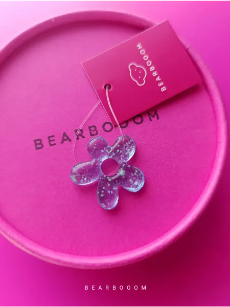 BEARBOOOM Подвеска на цепочку, конго из стекла лэмпворк Neon
