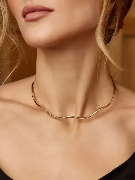 BeautyVi Чокер на шею волнистый бижутерия