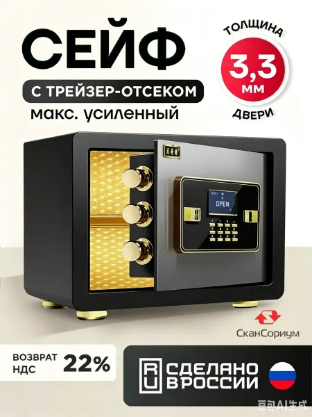 ЦЕНТР РАСПРОДАЖ Сейф книга с кодовым замком маленький домашний для денег