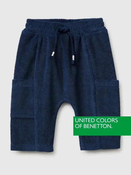United Colors of Benetton Брюки из махровой ткани с накладными карманами