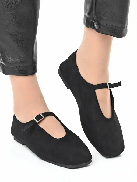 BESMODA SHOES Балетки замшевые лодочки с квадратным носом туфли
