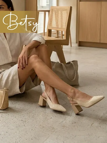 BETSY Туфли слингбэки на устойчивом каблуке