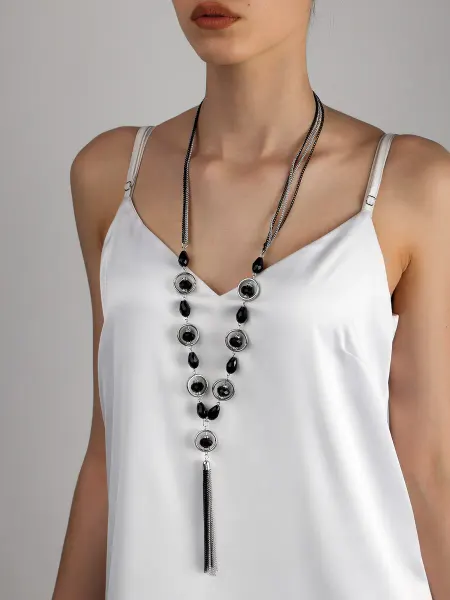 Beverly jewelry Колье на шею бижутерия длинная подвеска