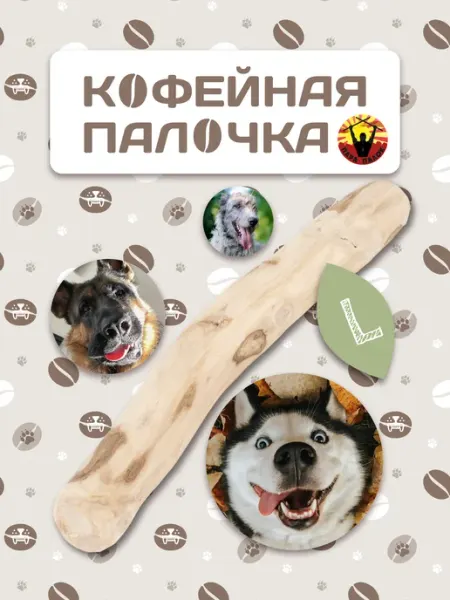 Пара Палок Деревянная палочка из кофейного дерева для собак M