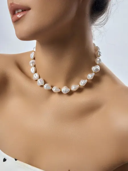 Bijoutique Бусы из искусственного жемчуга крупные