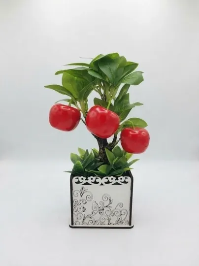 Искусственное фруктовое дерево,лимон, яблоко, желтое яблоко, мандарин