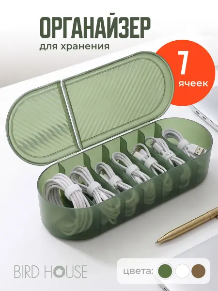 Birdhouse Органайзер для проводов и зарядок с крышкой