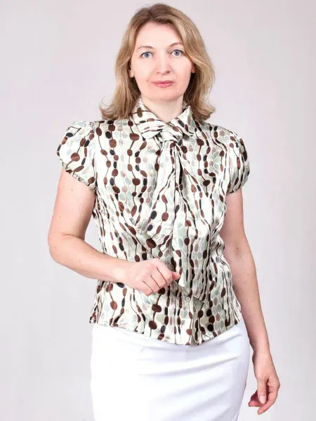 Birgitta Блузка офисная праздничная летняя
