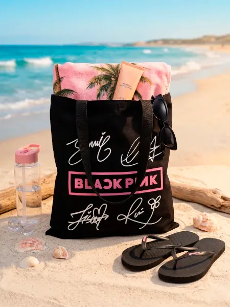 ISPIRIA Сумка на плечо шоппер с принтом Blackpink шоппер Блэкпинк
