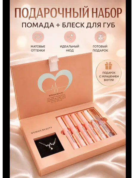 BLEN Подарочный набор губная помада и блеск для губ Детский