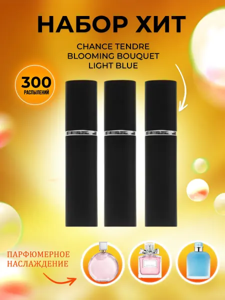 PARFUMIXX Набор пробников Chance Tendre, Blooming Bouquet, Light Blue