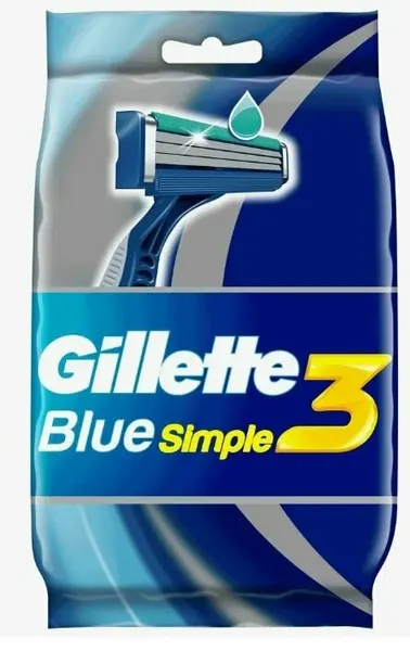 GILLETTE Бритвы одноразовые Blue3 Simple, 8шт