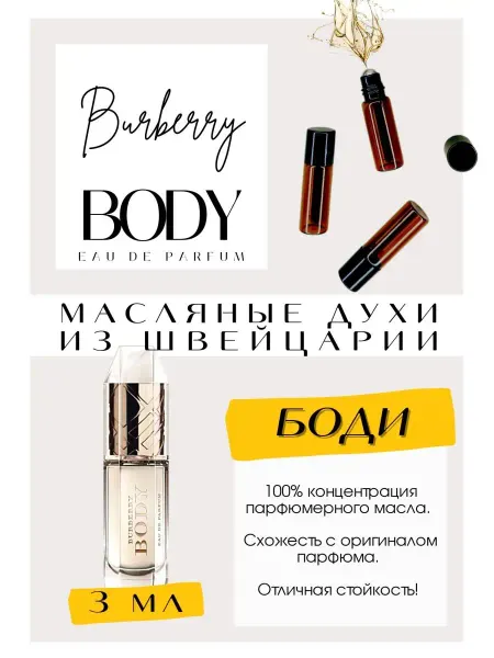 GET PARFUM Body Боди Барбери духи масляные роликовые