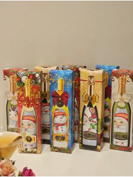 Boni Home Кухонные полотенца новогодний набор 8 шт Бутылка шампанского