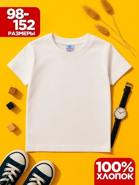 Bonito kids Футболка базовая детская в школу