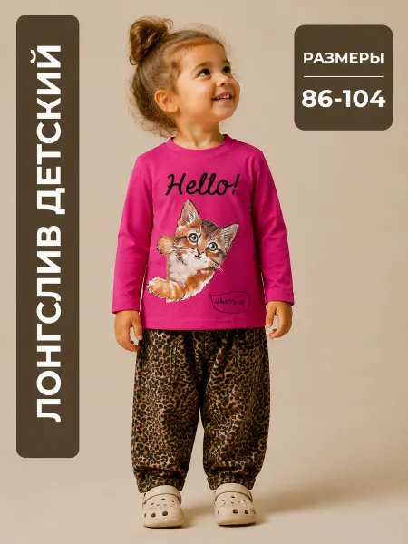 Bonito kids Лонгслив детский с длинными рукавами