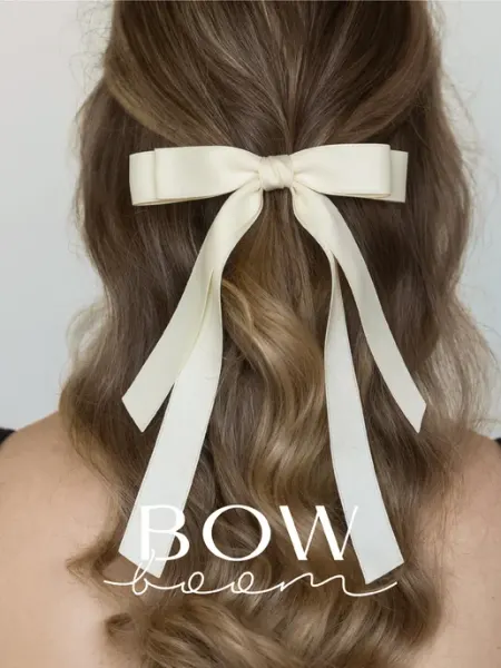 BOWBOOM Атласный бант для волос на заколке