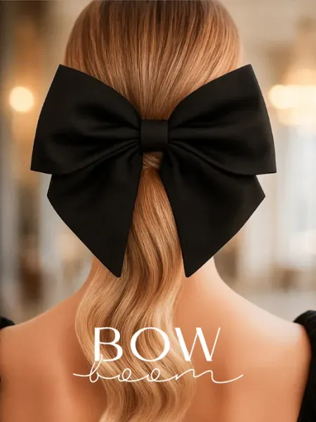 BOWBOOM Большой бант для волос на заколке