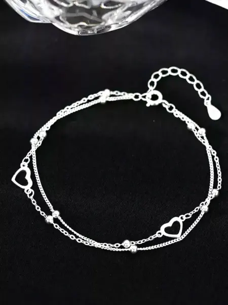 BraceletsMag Браслет с сердечками и шариками, стильный аксессуар