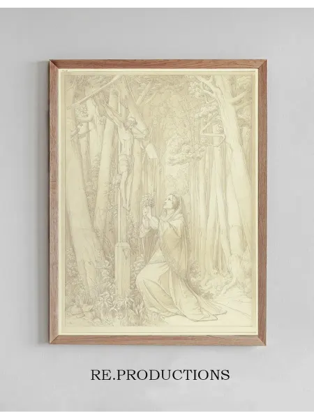 Re.productions Постер Josephine Brentano im Wald ein - Eduard von Steinle