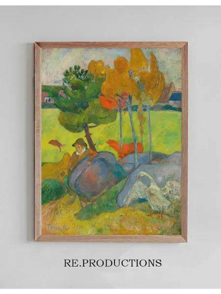 Re.productions Постер Petit Breton À L’oie - Paul Gauguin