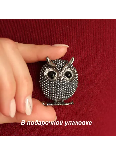 BrnJewelry Брошь бижутерия мудрая сова