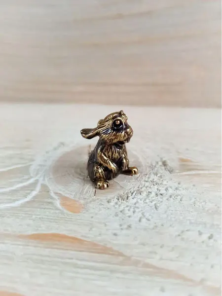 BronzaRu Фигурка Зайка, Кролик из бронзы