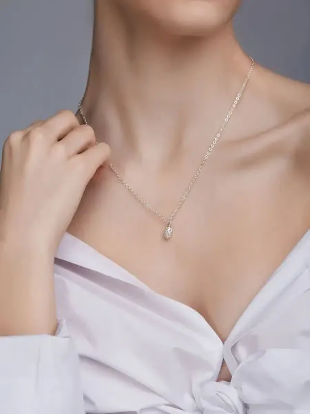 Nothing but Love Колье цепочка якорного плетения с подвеской "Кипарис"