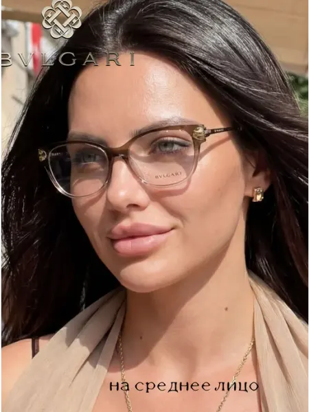 Bvlgari Оправа для очков черная итальянская женская