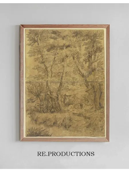 Re.productions Постер Unter hohen Bäumen ein Zelt, unter - Salvator Rosa
