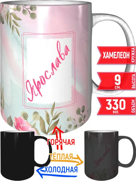 Grand cadeaux Кружка именная Ярослава - хамелеон