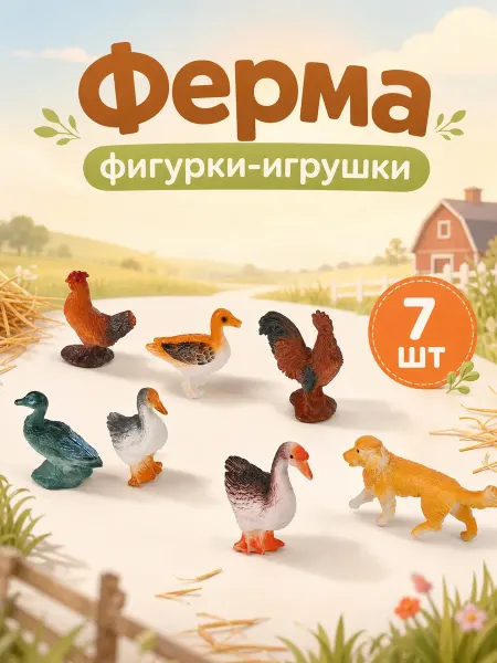 Рассказы о животных Домашние животные фигурки для малышей набор мини для детей