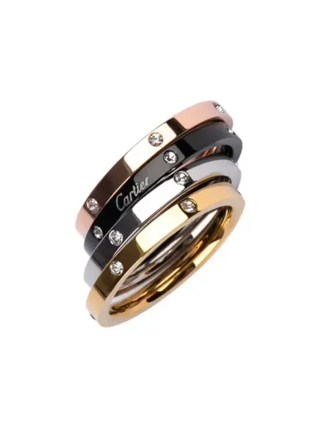 FLORENTICA Кольцо Cartier Четверка с фианитами