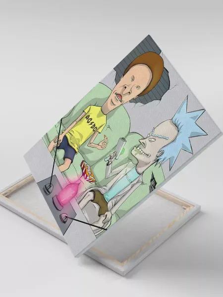 Каждому своё Cartoons Картина на холсте Рик и Морти Бивис и Баттхед юмор декор арт