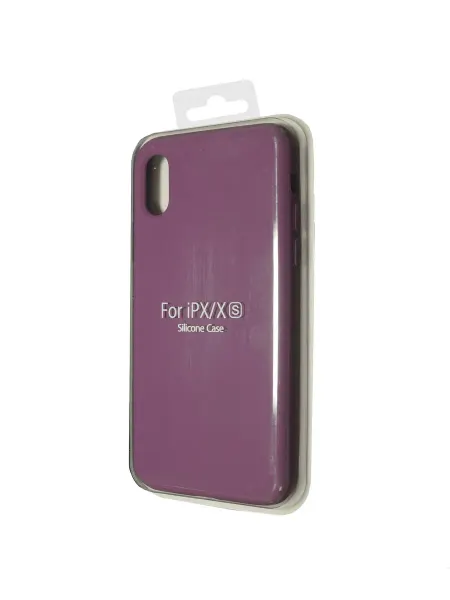 Veglas Чехол-накладка для iPhone X XS SILICONE CASE закрытый фиолет